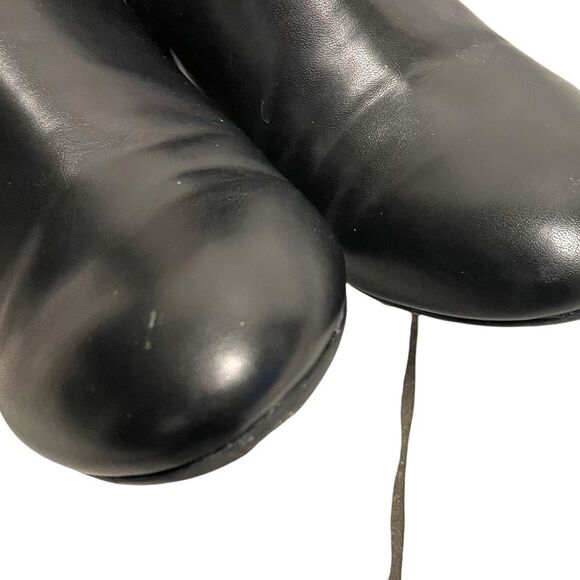 NATURALIZER Leather Berrets Ankle Boots Heel Black 10 - Picture 4 of 10